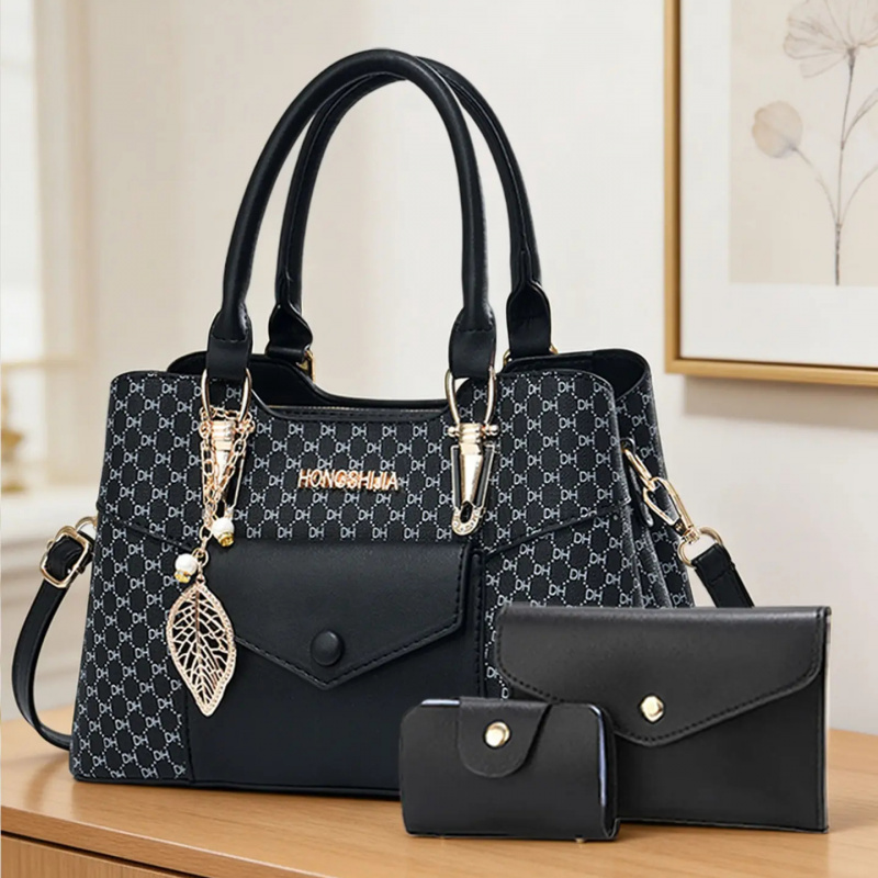 Luxury Tote Bags With Zipper - Luksusowe, teksturowane torby typu tote o