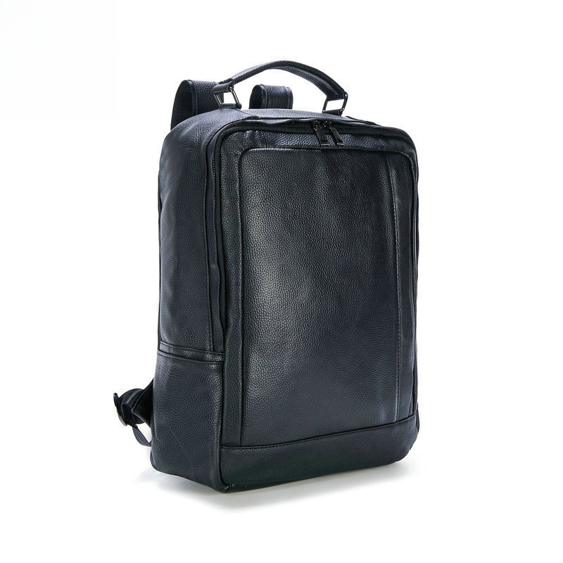 Genuine Leather Backpack - Męski plecak na ramię z prawdziwej