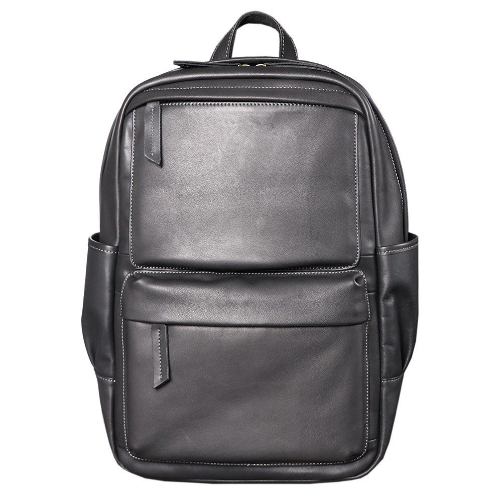 Genuine Leather Backpack - Plecak męski biznesowy z prawdziwej skóry,