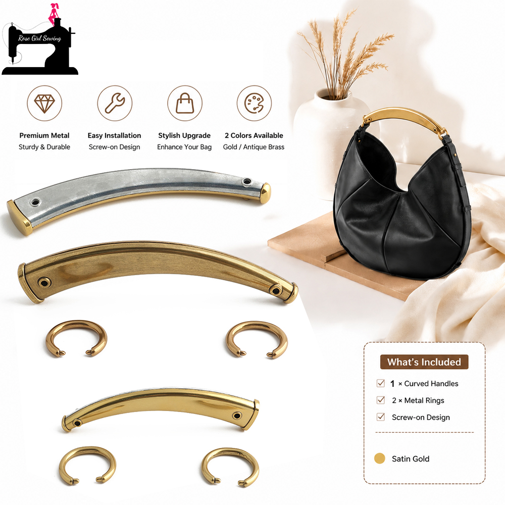 Luxury Bags Repair - 2/4/8 SZT. Luksusowe satynowe złote uchwyty