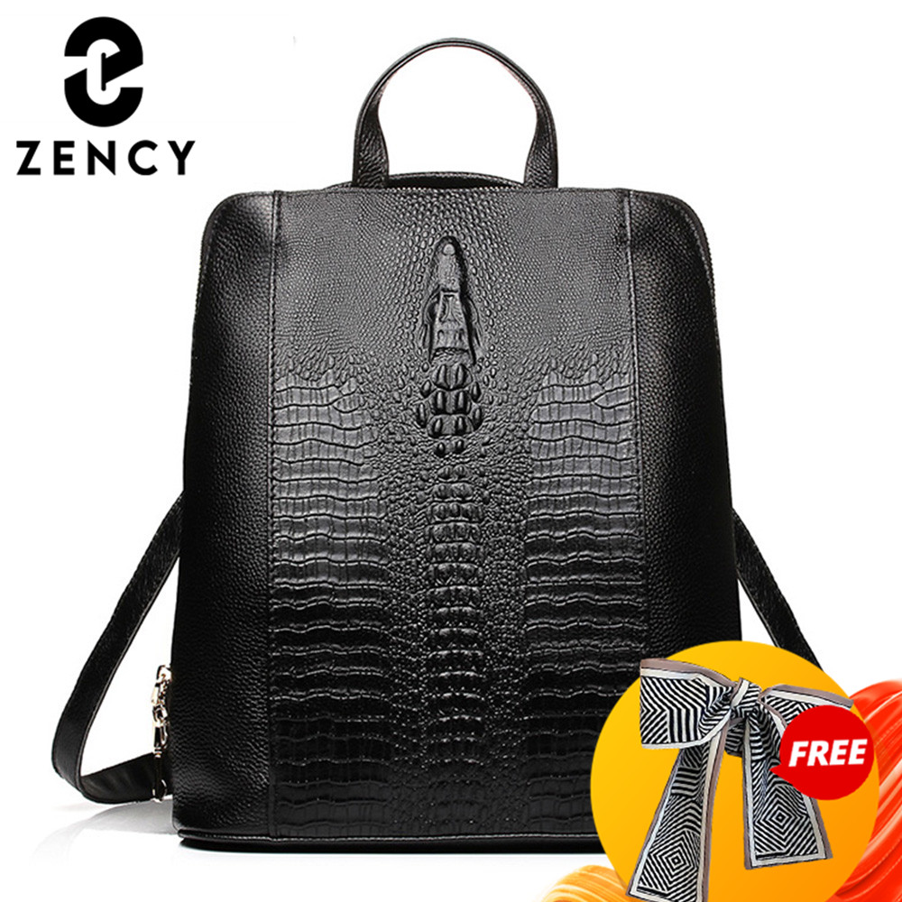Genuine Leather Backpack - Zency 100% prawdziwej skóry plecak damski