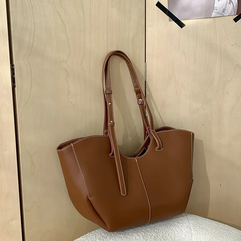 Luxury Bags Collection - Damska torebka vintage o dużej pojemności,