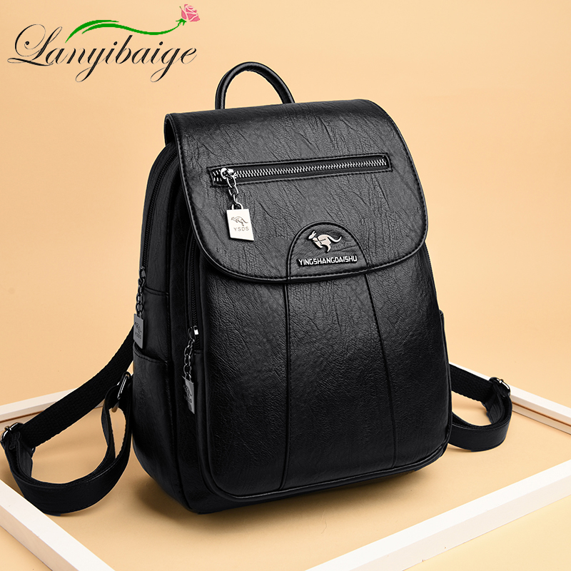 Genuine Leather Backpack - 6-kolorowy plecak damski 2024 nowy wysokiej