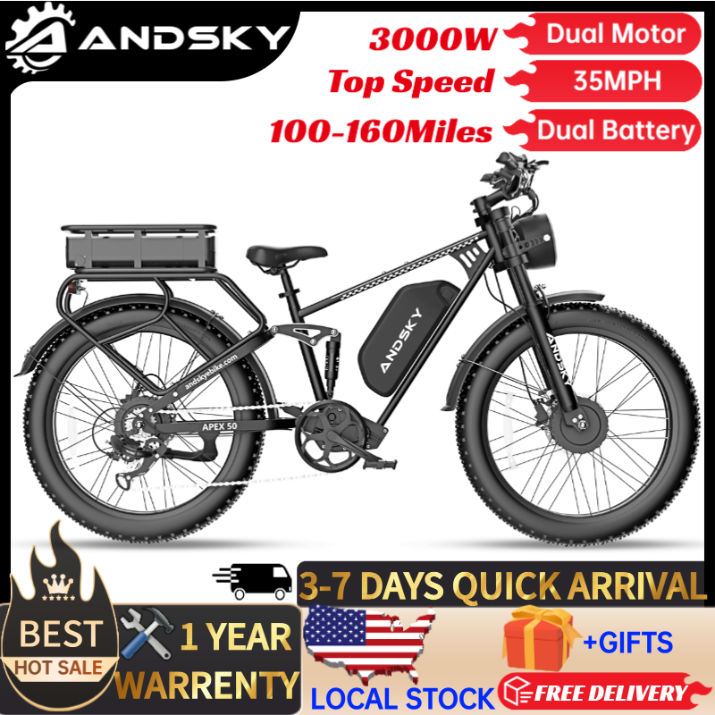 Luxury Bags Level - Rower elektryczny ANDSKY Apex50 AWD, 3000W,