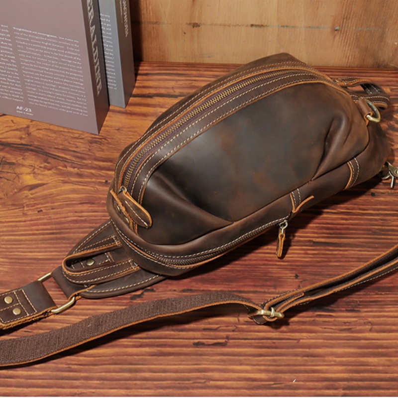 Genuine Leather Backpack - Fashion Design Luksusowa męska torba na