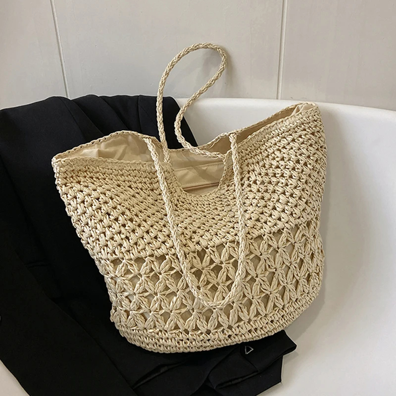 Torebki ze słomy o swobodnym d – Luxury Tote Bags With Zipper recenzja i cena