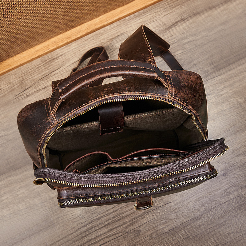 Męski plecak na laptopa z wosk – Genuine Leather Backpack recenzja i cena