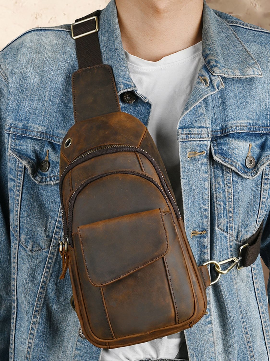Luksusowa, wielofunkcyjna męsk – Genuine Leather Backpack recenzja i cena