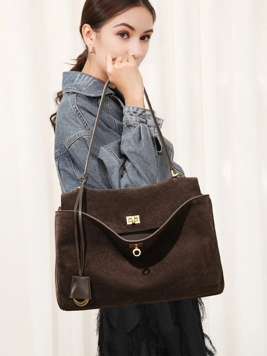 Jesienno-zimowa damska zamszow – Luxury Tote Bags With Zipper recenzja i cena