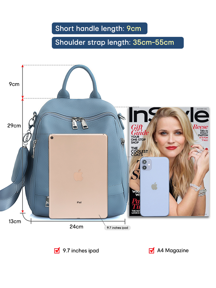 Plecak damski Zency z prawdziw – Genuine Leather Backpack recenzja i cena