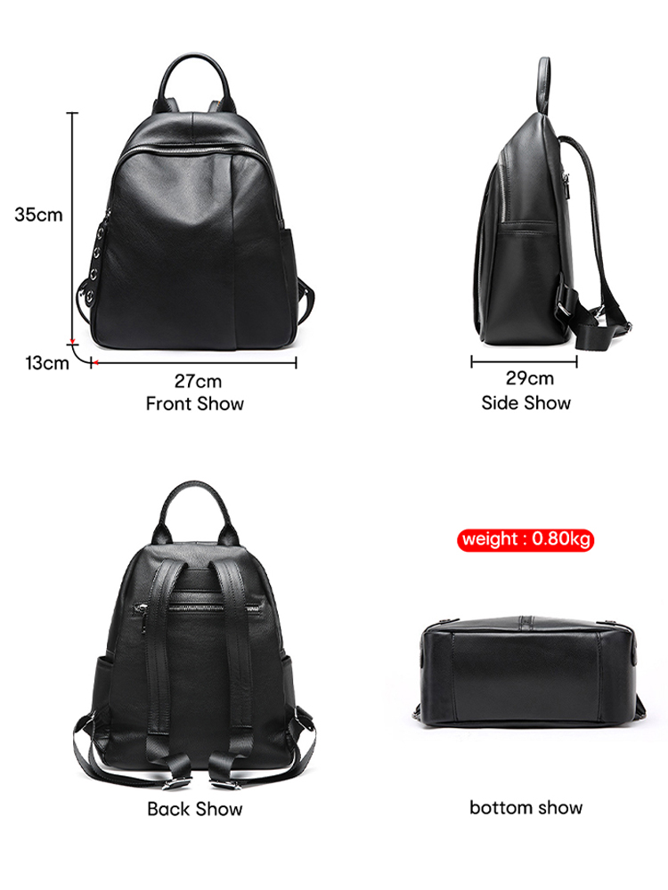 Plecak damski Zency z zabezpie – Genuine Leather Backpack recenzja i cena