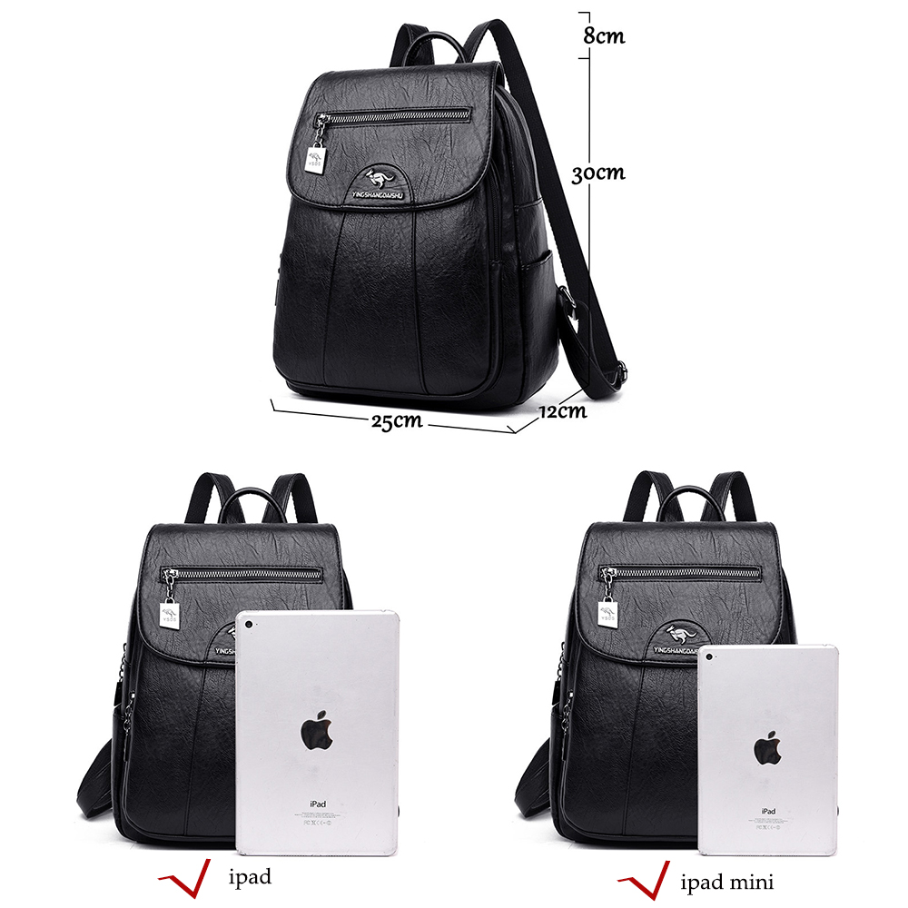 6-kolorowy plecak damski 2024  – Genuine Leather Backpack recenzja i cena
