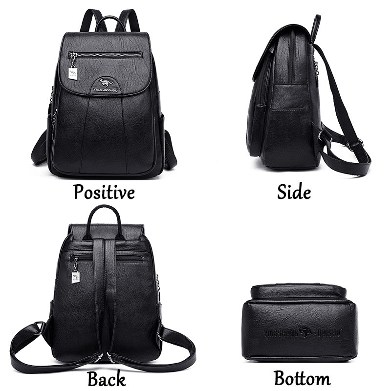 6-kolorowy plecak damski 2024  – Genuine Leather Backpack recenzja i cena