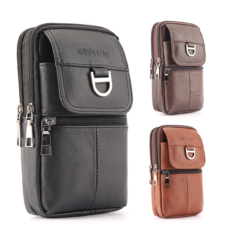 Męska skórzana torba na pas -  – Genuine Leather Backpack recenzja i cena